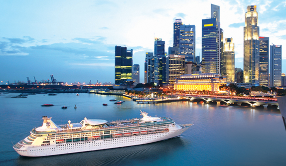 Cruise Ship and city